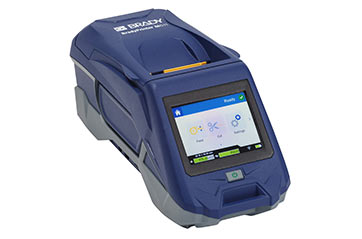 A Brady M611 portable label printer.