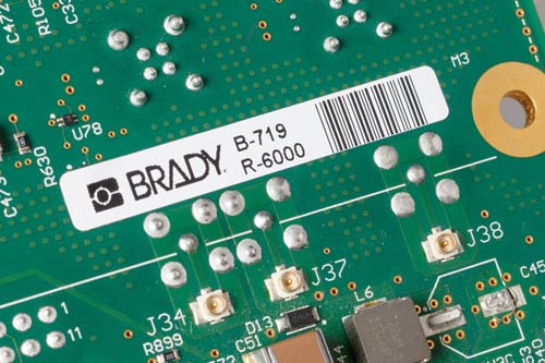 A circuit board label.