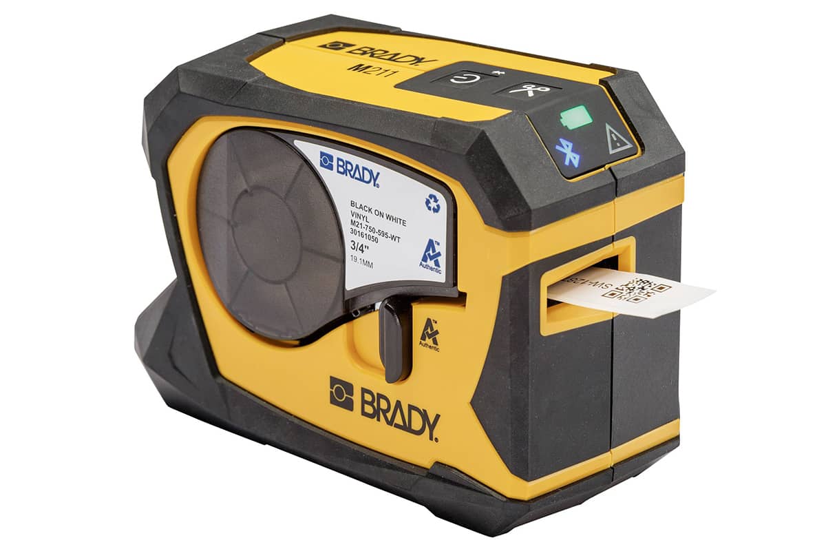 The M211 Brady portable printer.