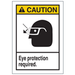 An eye protection lab safety symbol indicates eyewear is required.